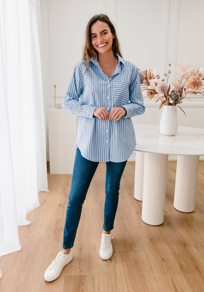 Blue Navy Stripe Shirt