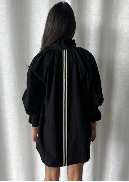 Back Stripe Shirt - Black