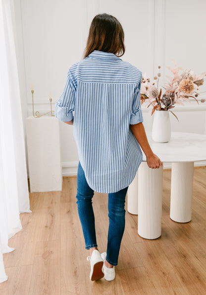 Blue Navy Stripe Shirt