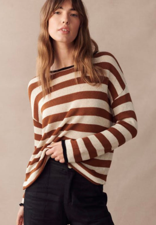 Brown Stripe Knit